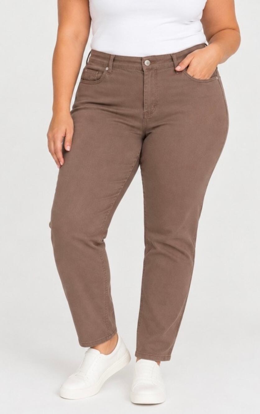 Gloria Vanderbilt Amanda Jeans 24W Long Smokey Mocha Brown Tapered Leg NWT Fall